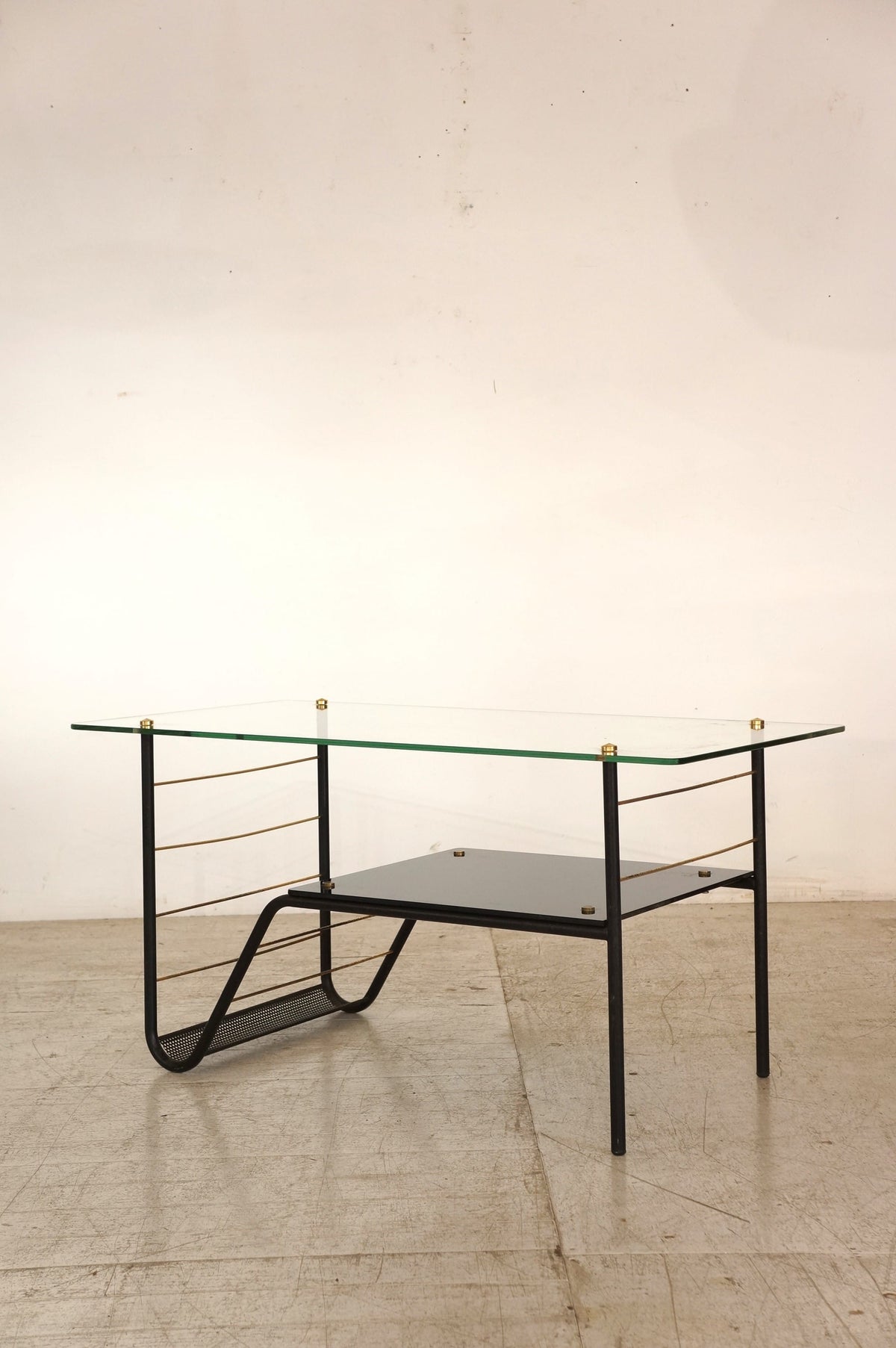 Coffee Table with Magazine Rack / Pierre Guariche