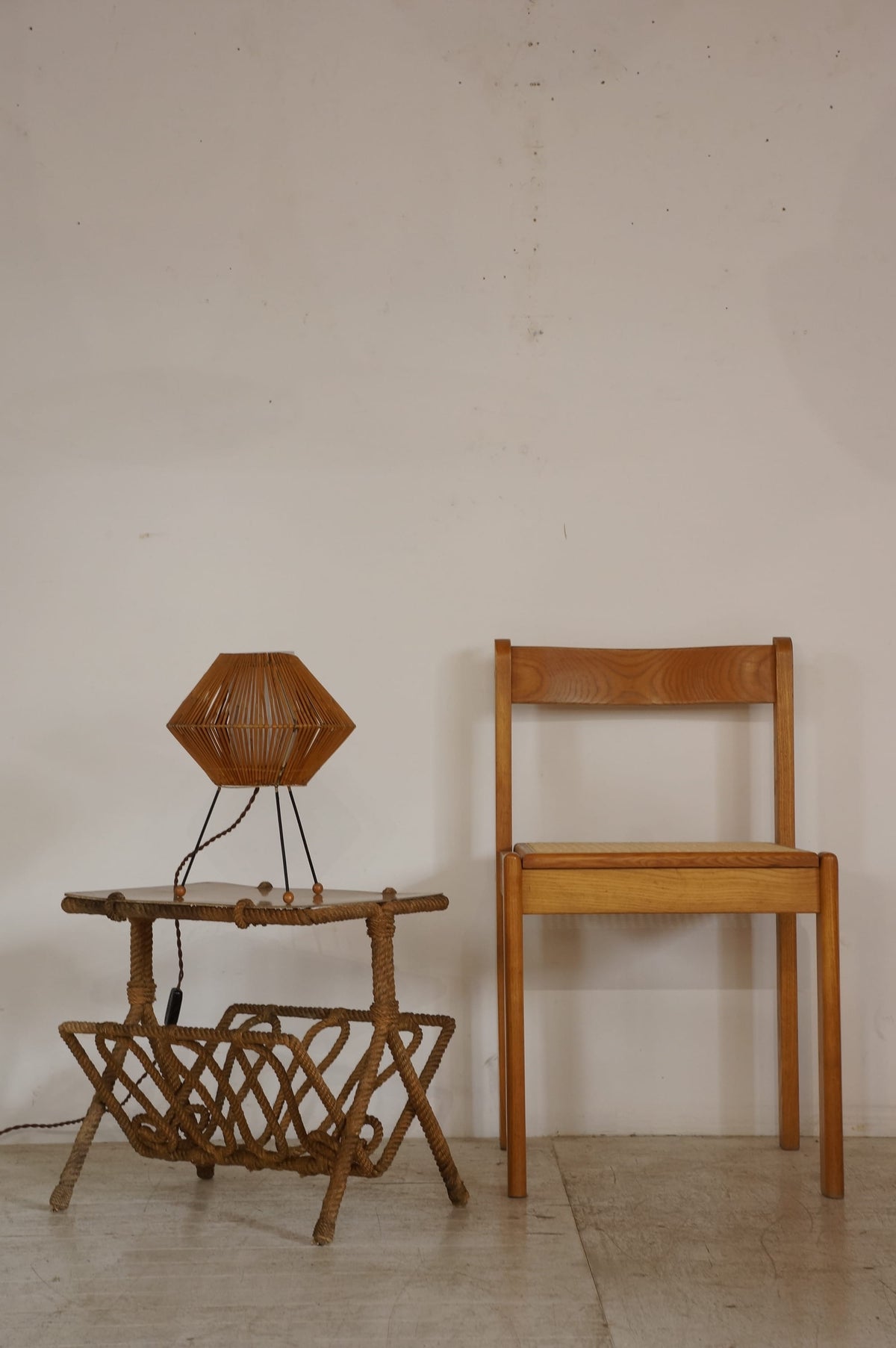 Rope Coffee Table with Magazine Rack / Audoux-Minet