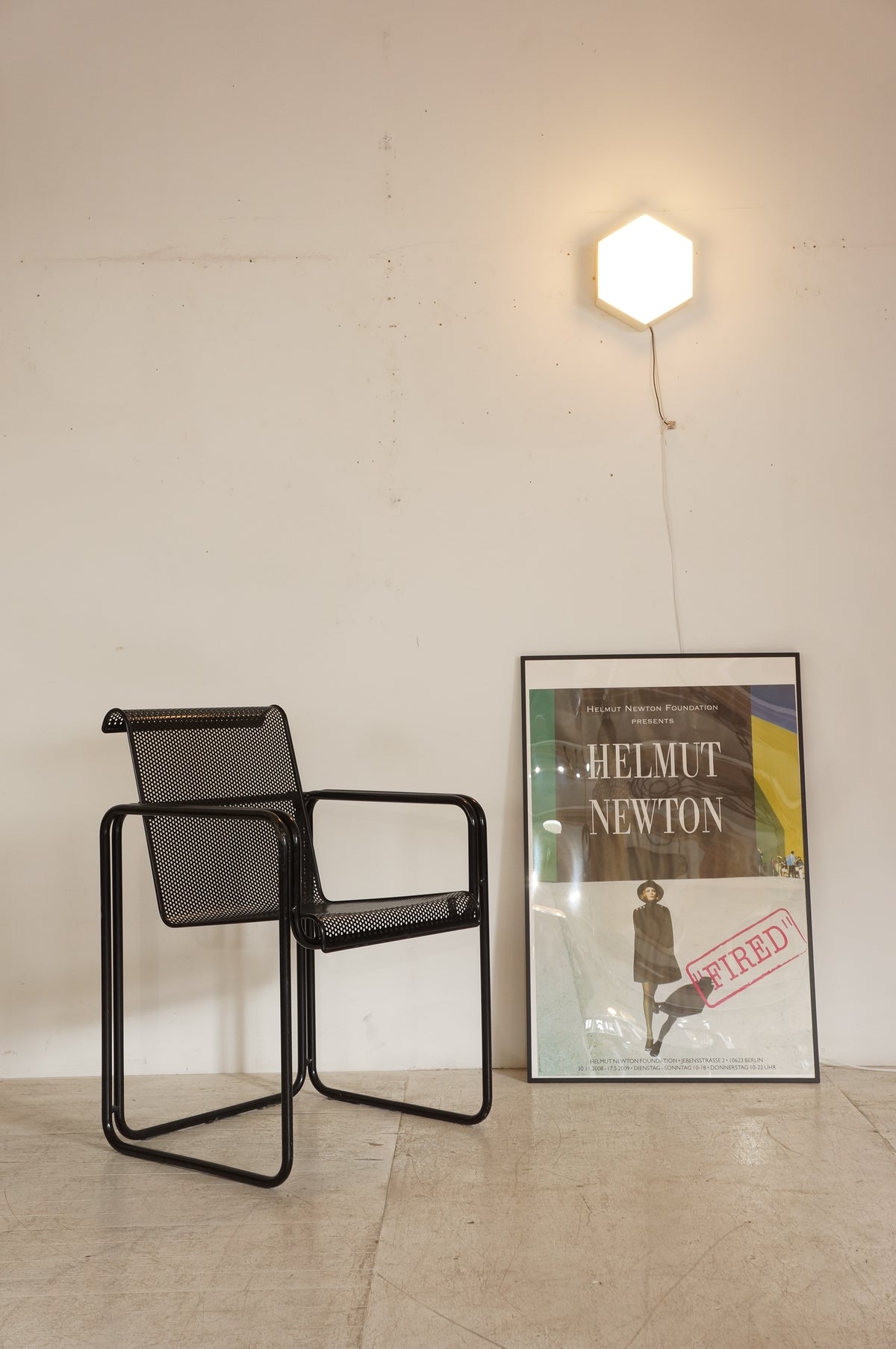 Vintage Perforated Metal Armchair