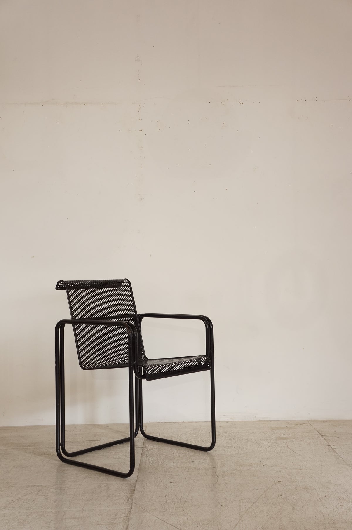 Vintage Perforated Metal Armchair