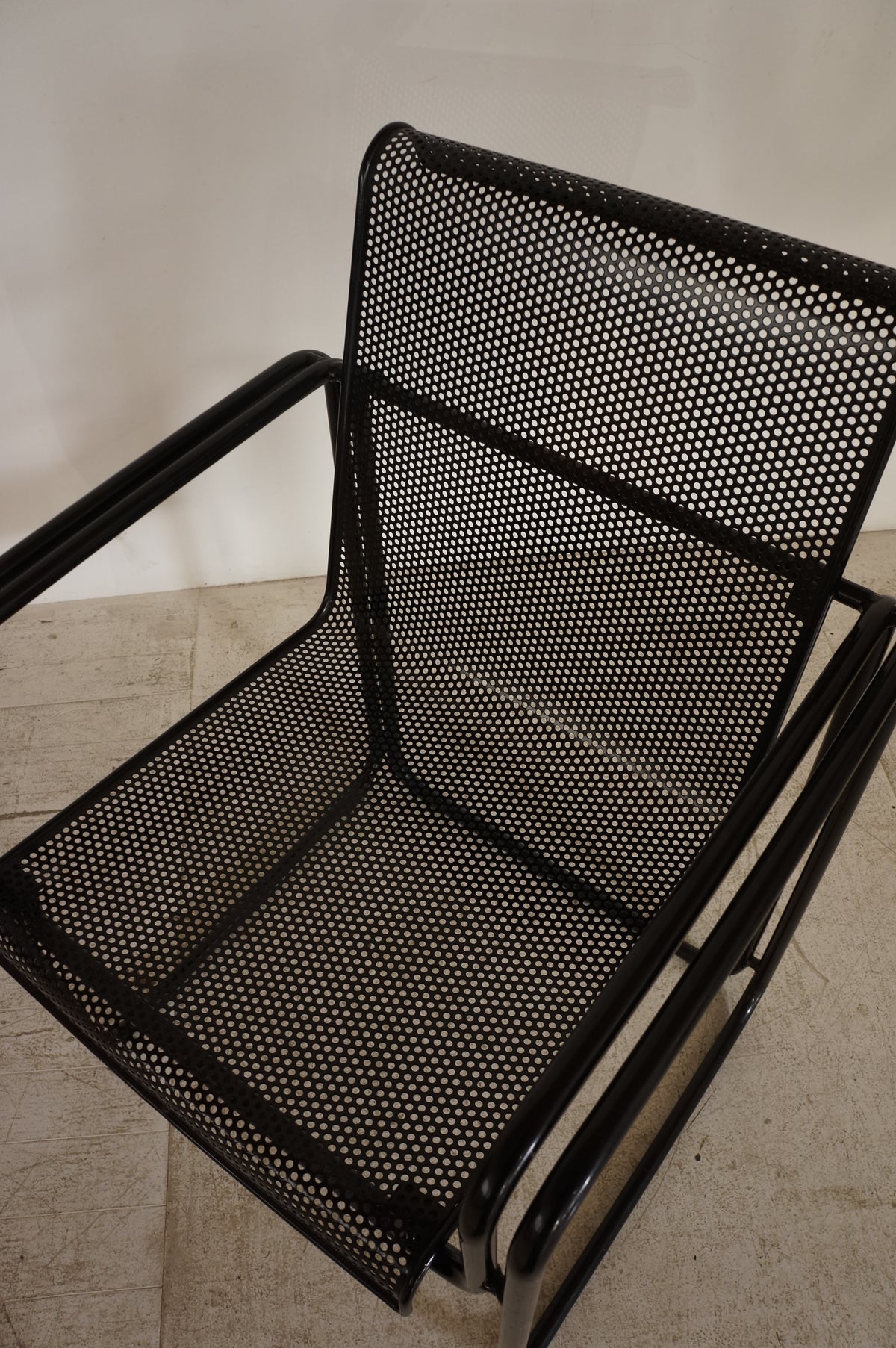 Vintage Perforated Metal Armchair
