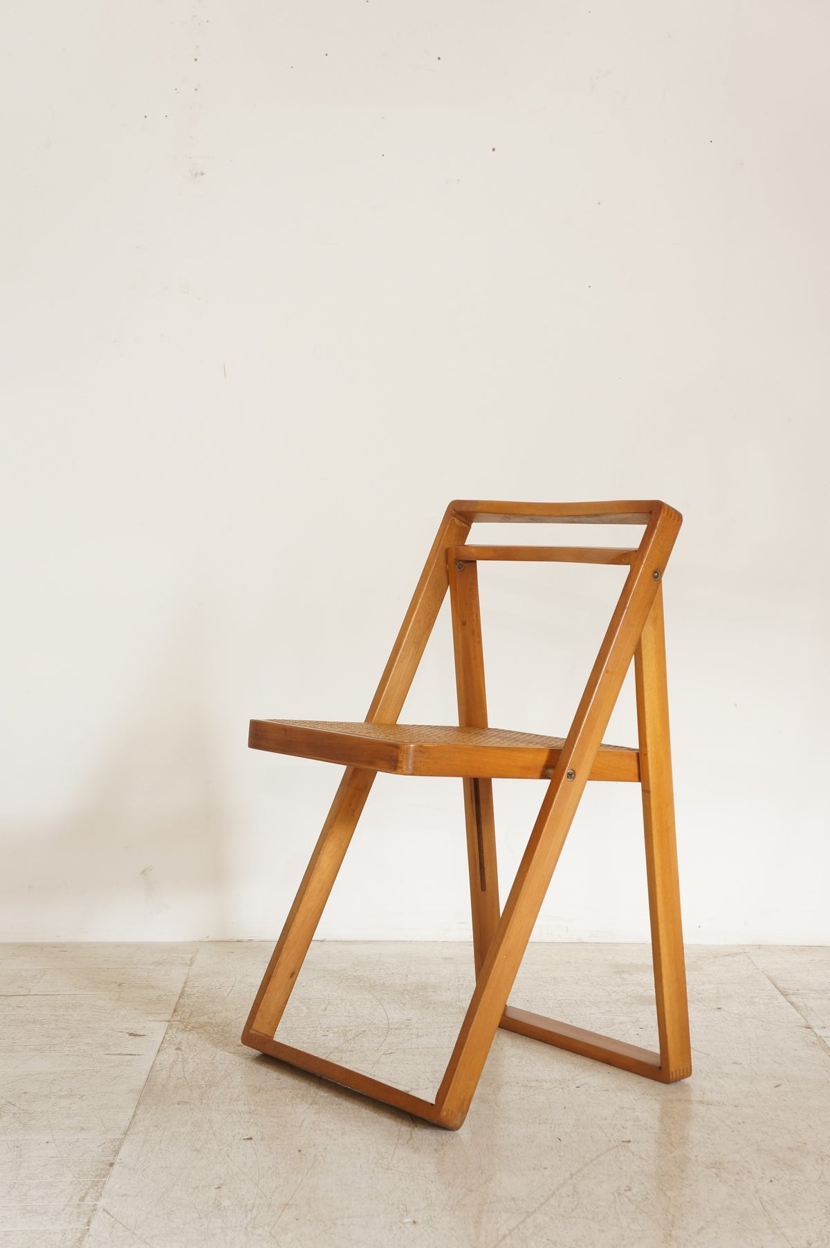 Vintage Rattan Folding Chair
