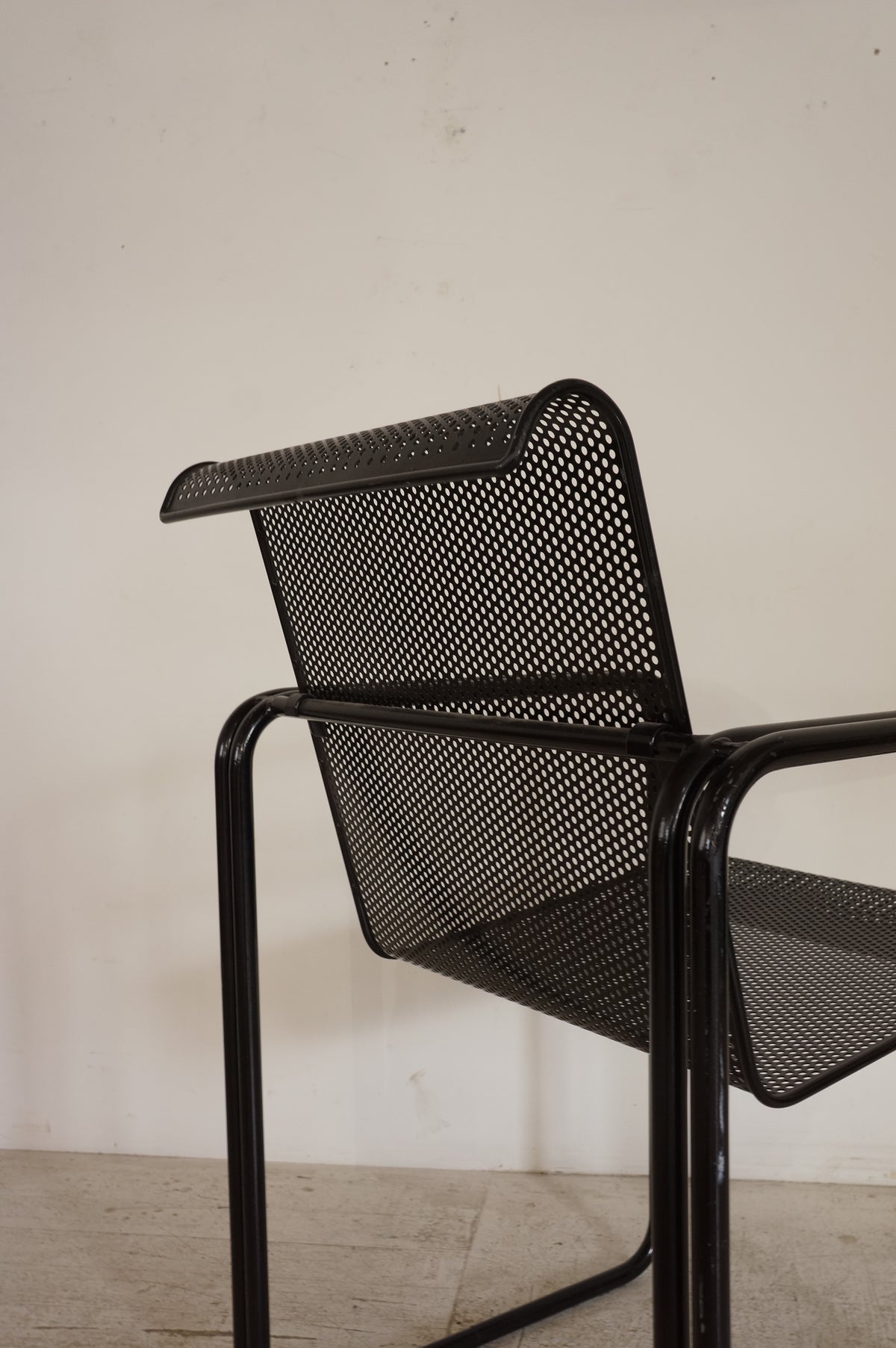 Vintage Perforated Metal Armchair